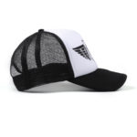 TIGER WINGS BLACK/WHITE TRUCKER HAT WITH BLACK PRINT