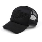TIGER WINGS BLACK TRUCKER HAT WITH BLACK EMBROIDERY