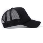 TIGER WINGS BLACK TRUCKER HAT WITH BLACK EMBROIDERY
